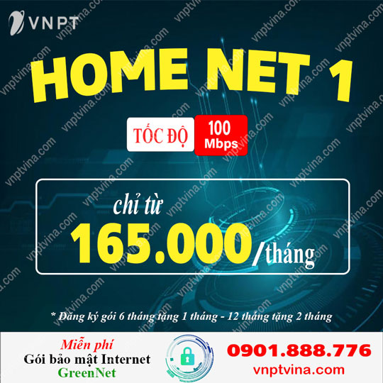 home net 1 VNPT- áp dụng cho khu vực ngoài thành HCM và các tỉnh thành khác